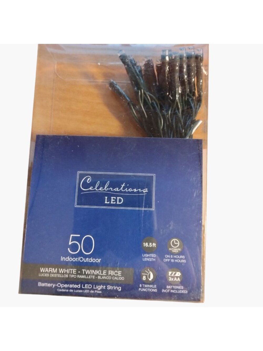 Celebrations Rice Lights Warm White LED Twinkle String Wedding Patio Fairy